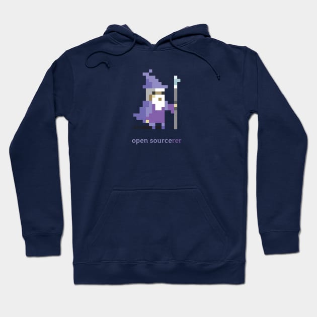 8-bit Open Source Sorcerer - Programming Hoodie by blushingcrow